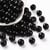 Lot de 50 Perles Opaque Acrylique Noir Diamètre 8 mm - Creation Bijoux