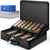 Caisse à Monnaie Professionnelle 30x25x9cm- Coffret Monnaie Acier- Monnayeur, 2 clés, Compartiments à monnaie- Poignée Robuste- ACROPAQ