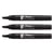 Lot de 3 marqueurs permanents pointe biseautée 1,5 - 5 mm - SHARPIE - Noir