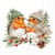 4 serviettes en papier découpage collage 33 cm OISEAU ROUGE GORGE NOEL N 608