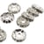20 Perles d'espacement intercalaire strass transparent métal argenté 10 mm - grade A - création perles