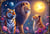Puzzle 1000 pièces - Cosmos Félin - Alipson Puzzle