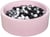 Piscine à balles Aire de jeu + 300 balles rose noir, blanc, argent - Velinda