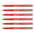 Lot de 6 stylos feutres permanents indélébiles - ARTLINE - Pointe fine 0,4 mm - Rouge