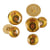 Lot de 6 boutons blason devise or 20mm