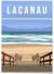 Affiche ville Lacanau | A3 : 29,7x42cm