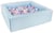 Piscine à balles carrée avec 300 balles - bleu clair/blanc, transparent, bleu clair, rose, rose, bleu - Velinda