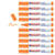 Lot de 10 marqueurs textiles permanents EDDING 4500 - Orange fluorescent - Pointe 2-3 mm