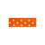 Disquette 25m ruban double face à pois orange 15mm