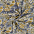 Tissu Viscose extensible Ethnique végétal sur fond Parme