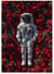 Affiche Astronaute parmi les Roses | A3 : 29,7x42cm