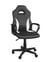 Chaise gamer adolescent hauteur réglable, siège Simili Cuir Bicolore, pivotant 360°, accoudoirs rembourrés, roulettes WAN (Noir blanc)