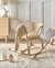 Chaise Eléphant à Bascule pour Enfant en Rotin Naturel Intérieur Chambre Salle de Jeux
