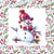 Lot de 4 serviettes en papier découpage collage 33 cm BOHOMME DE NEIGE NOEL N 610