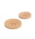 Bouton rond écorces de riz 4 trous beige antilope