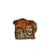 Lot de 3 écussons thermocollants animaux et monuments lion 5cm x 4cm