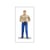 Bworld - Homme Blond avec pantalon bleu