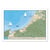 Affiche 30x40 cm - Carte Cote Basque - Olahoop Travel Posters