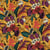 Tissu Toile de Coton Cabosse sur fond Jaune curry