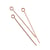 Tige à oeillet / à boucle Or rose Ø 0,6 mm x 35mm 15 pièces