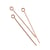 Tige à oeillet / à boucle Or rose Ø 0,6 mm x 35mm 15 pièces