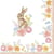 4 serviettes en papier découpage collage 33 cm Easy Life LAPIN FLEUR