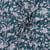 Tissu Coton indien Block print Fleuris Julia sur fond Bleu pétrole