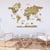 Carte du Monde en Bois 2D CREATIFWOOD Foncée L (150 x 105 cm) - Décoration Murale