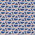 Tissu Viscose Noeud arc en ciel sur fond Bleu