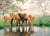 Puzzle 350 pièces - Pièces XXL - Horse Family - Cobble Hill