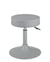 Tabouret simili rond rembourré pivotant hauteur réglable 43 à 57 cm YU (gris)