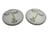 2 Pendentifs ronds en acrylique 40mm gris - visage abstrait