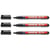 Lot de 3 Marqueurs permanents Edding 370 noirs 1 mm