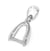 15 BELIERES ATTACHE PENDENTIF metal argente clair 6 x 19 mm - creation bijoux perles