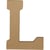 Support papier mâché - DÉCOPATCH - Lettre majuscule L - Brun - 20 cm