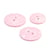 Lot de 6 boutons rond plastique recyclé 2 trous rose layette