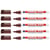 Marqueur permanent pointe fine - EDDING - Marron - Lot de 5