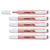 Lot de 5 surligneurs de poche - STABILO - Pointe biseautée 1-4 mm - Rouge Orange - SWING COOL