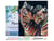 Peinture par Numéro Figured'Art avec Cadre - Couple de Zèbres colorés - Kit de Loisir Créatif DIY Numéro d'Art - 40x50cm toile tendue sur châssis