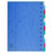 Trieur extensible Harmonika sans élastique fenêtres imprimées 12 compartiments - A4 - Bleu - x 6 - Exacompta