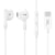 Avizar Écouteurs Filaires USB-C Intra-auriculaires Son Micro Télécommande Blanc