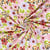Tissu Jersey Coton imprimé Jardin fleuris sur fond Ecru
