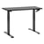 Bureau Réglable Manuellement Plateau et Structure Acier Noir 120 x 72 cm Hauteur Ajustable Assis Debout Pieds Carrés Design Moderne