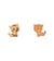 Bouton en bois découpé chaton 10mm x 14mm