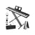 LALAHO - Piano numérique pliable - 88 touches - Noir - Bluetooth MIDI Audio - Casque stand