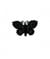 Ecussons Thermocollant Papillon Crochet 3 X 5 cm - Mediac Noir