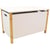 Coffre a jouets en bois SCANDIWOOD - Blanc et beige - Pour enfant a partir de 36 mois