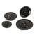 Bouton 4 trous imitation corne Noir