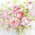 Lot de 4 serviettes en papier découpage collage 33 cm FLEUR ROSE FEUILLAGE F 102