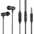 Écouteurs Smartphone Oreillettes Intra Jack 3.5Mm Micro Réduction Bruit Noir YONIS